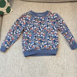 Little Sleepies Floral Sweatshirt - Blue and Pink